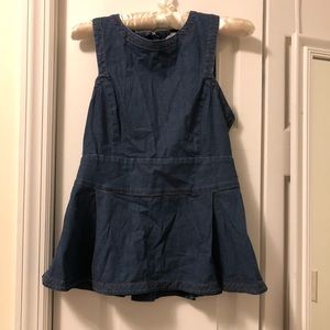 Marella Sz 6 Chambray Peplum Top